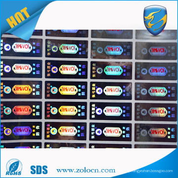 High quality Promotion custom hologram sticker adhesive warranty holographic sticker label